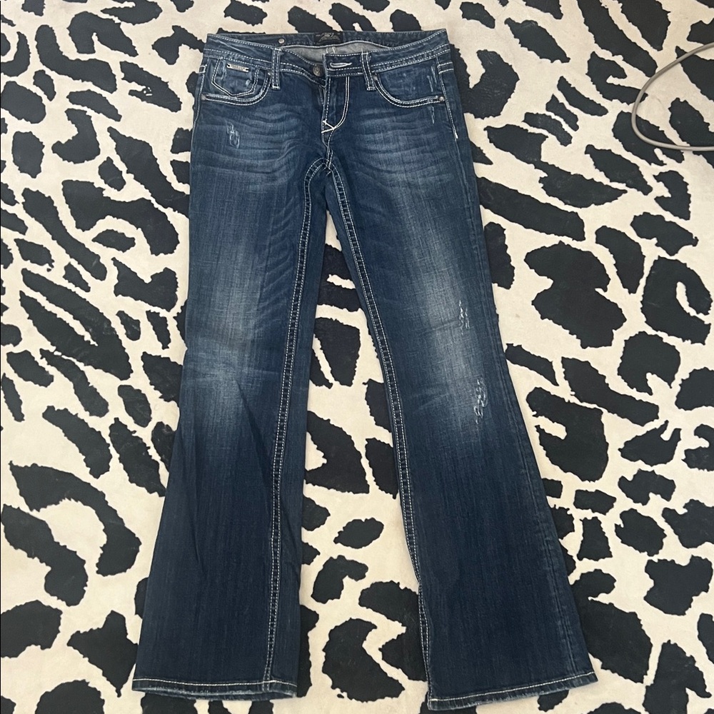 Express Dark Blue Boot Cut Jeans